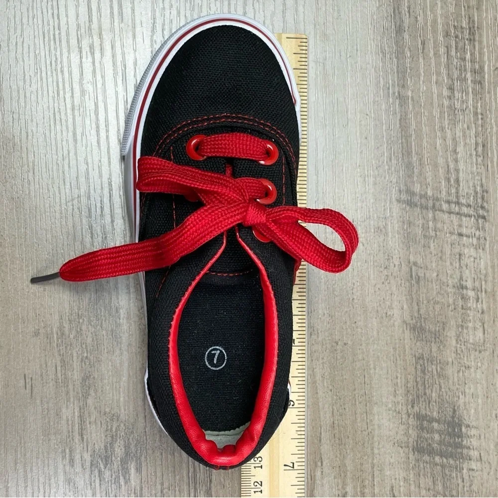 Kids sz 7 Toddler Black, White and Red Canvas Sneaker Bundle of 3 Everyday use - Picture 15 of 15